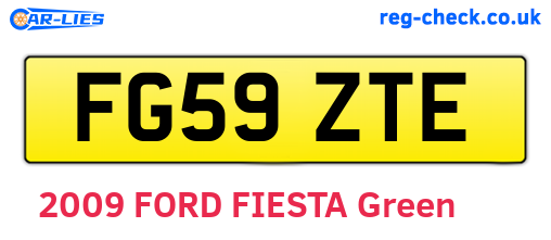 FG59ZTE are the vehicle registration plates.