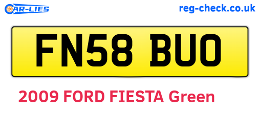 FN58BUO are the vehicle registration plates.