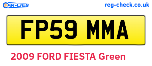 FP59MMA are the vehicle registration plates.