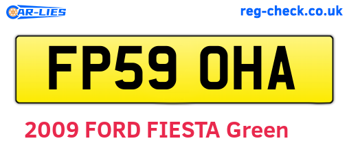 FP59OHA are the vehicle registration plates.
