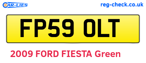 FP59OLT are the vehicle registration plates.