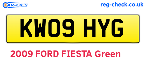 KW09HYG are the vehicle registration plates.