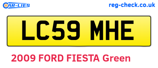LC59MHE are the vehicle registration plates.