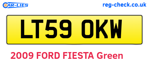 LT59OKW are the vehicle registration plates.