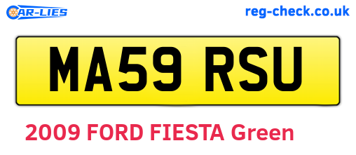 MA59RSU are the vehicle registration plates.