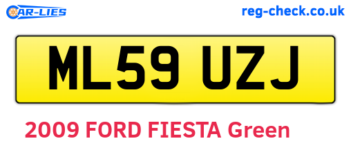 ML59UZJ are the vehicle registration plates.