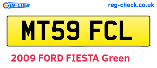 MT59FCL are the vehicle registration plates.