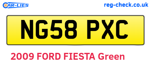 NG58PXC are the vehicle registration plates.