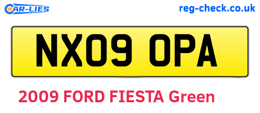 NX09OPA are the vehicle registration plates.