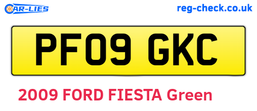PF09GKC are the vehicle registration plates.