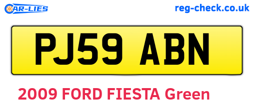 PJ59ABN are the vehicle registration plates.