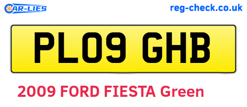 PL09GHB are the vehicle registration plates.