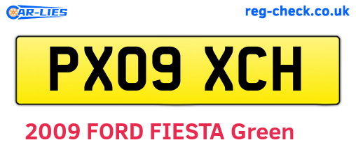PX09XCH are the vehicle registration plates.