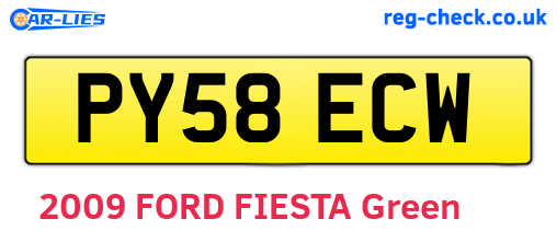 PY58ECW are the vehicle registration plates.