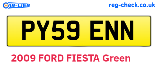 PY59ENN are the vehicle registration plates.