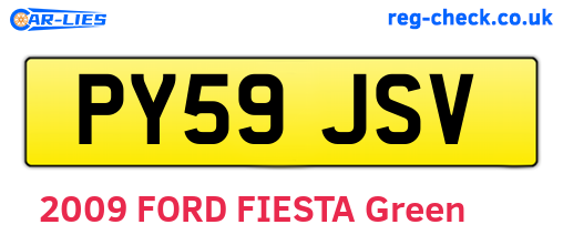 PY59JSV are the vehicle registration plates.