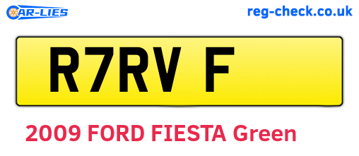 R7RVF are the vehicle registration plates.