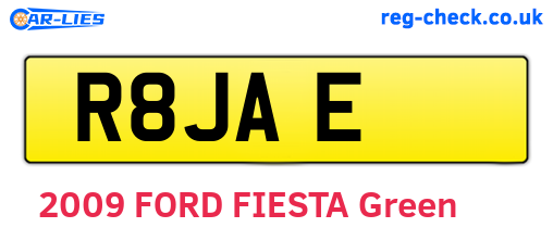 R8JAE are the vehicle registration plates.