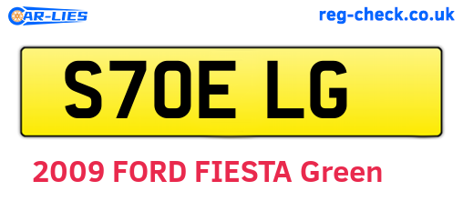 S70ELG are the vehicle registration plates.