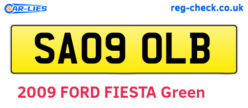 SA09OLB are the vehicle registration plates.