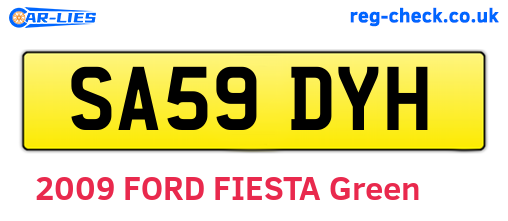 SA59DYH are the vehicle registration plates.