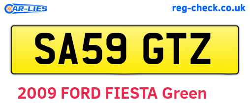 SA59GTZ are the vehicle registration plates.
