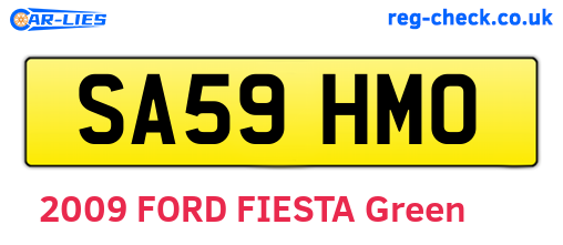 SA59HMO are the vehicle registration plates.