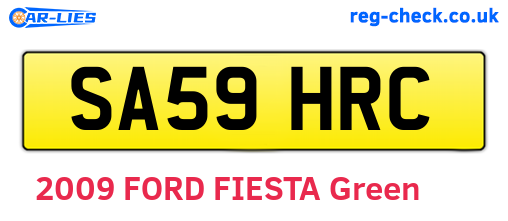 SA59HRC are the vehicle registration plates.