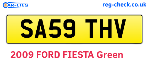 SA59THV are the vehicle registration plates.