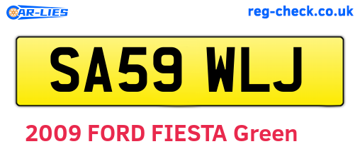 SA59WLJ are the vehicle registration plates.