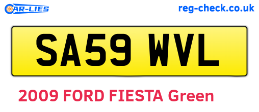 SA59WVL are the vehicle registration plates.