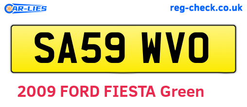 SA59WVO are the vehicle registration plates.