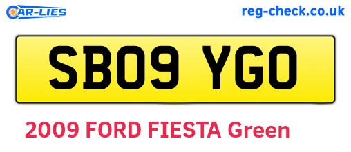 SB09YGO are the vehicle registration plates.