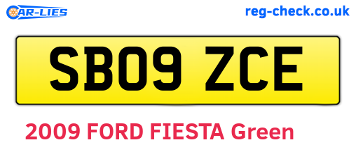 SB09ZCE are the vehicle registration plates.