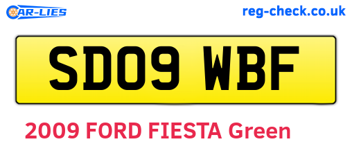 SD09WBF are the vehicle registration plates.