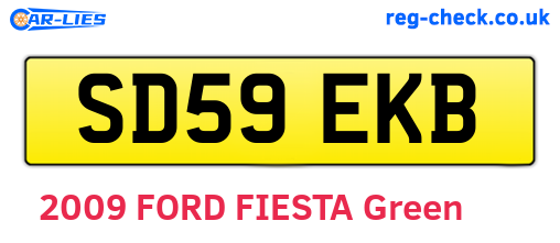 SD59EKB are the vehicle registration plates.