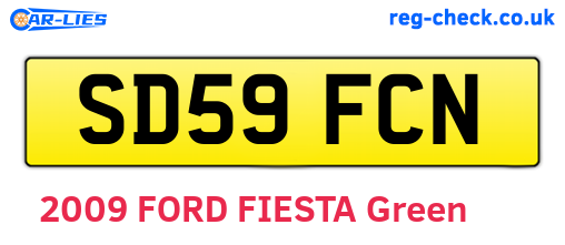 SD59FCN are the vehicle registration plates.