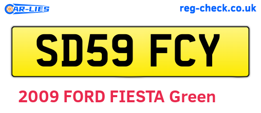 SD59FCY are the vehicle registration plates.