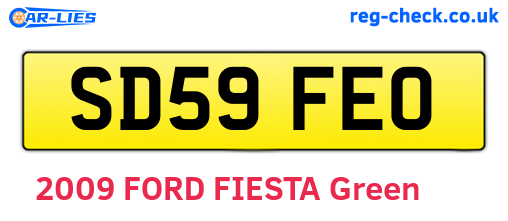 SD59FEO are the vehicle registration plates.