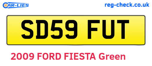 SD59FUT are the vehicle registration plates.