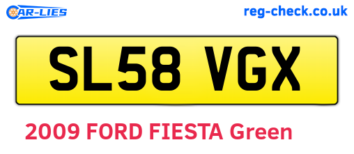 SL58VGX are the vehicle registration plates.