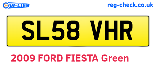 SL58VHR are the vehicle registration plates.