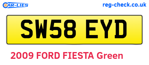 SW58EYD are the vehicle registration plates.