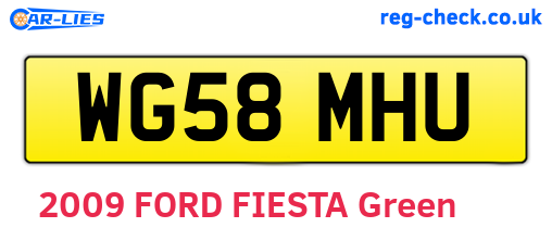 WG58MHU are the vehicle registration plates.