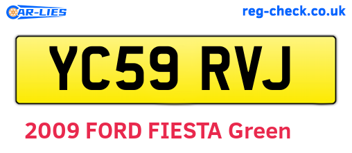 YC59RVJ are the vehicle registration plates.