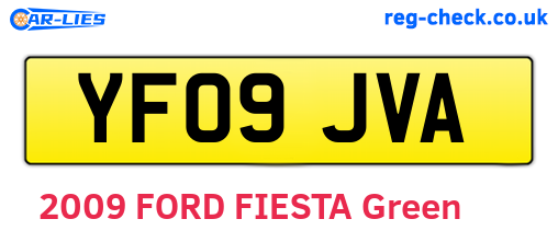 YF09JVA are the vehicle registration plates.