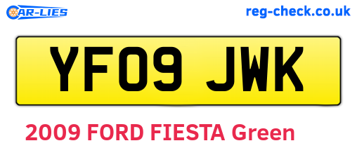 YF09JWK are the vehicle registration plates.