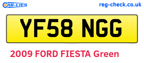 YF58NGG are the vehicle registration plates.