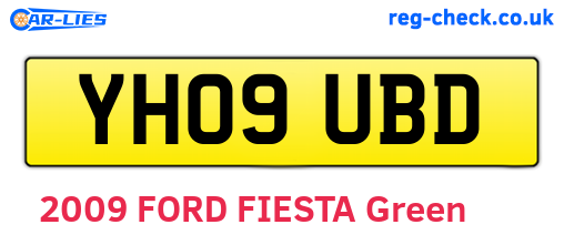 YH09UBD are the vehicle registration plates.