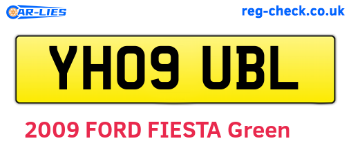 YH09UBL are the vehicle registration plates.